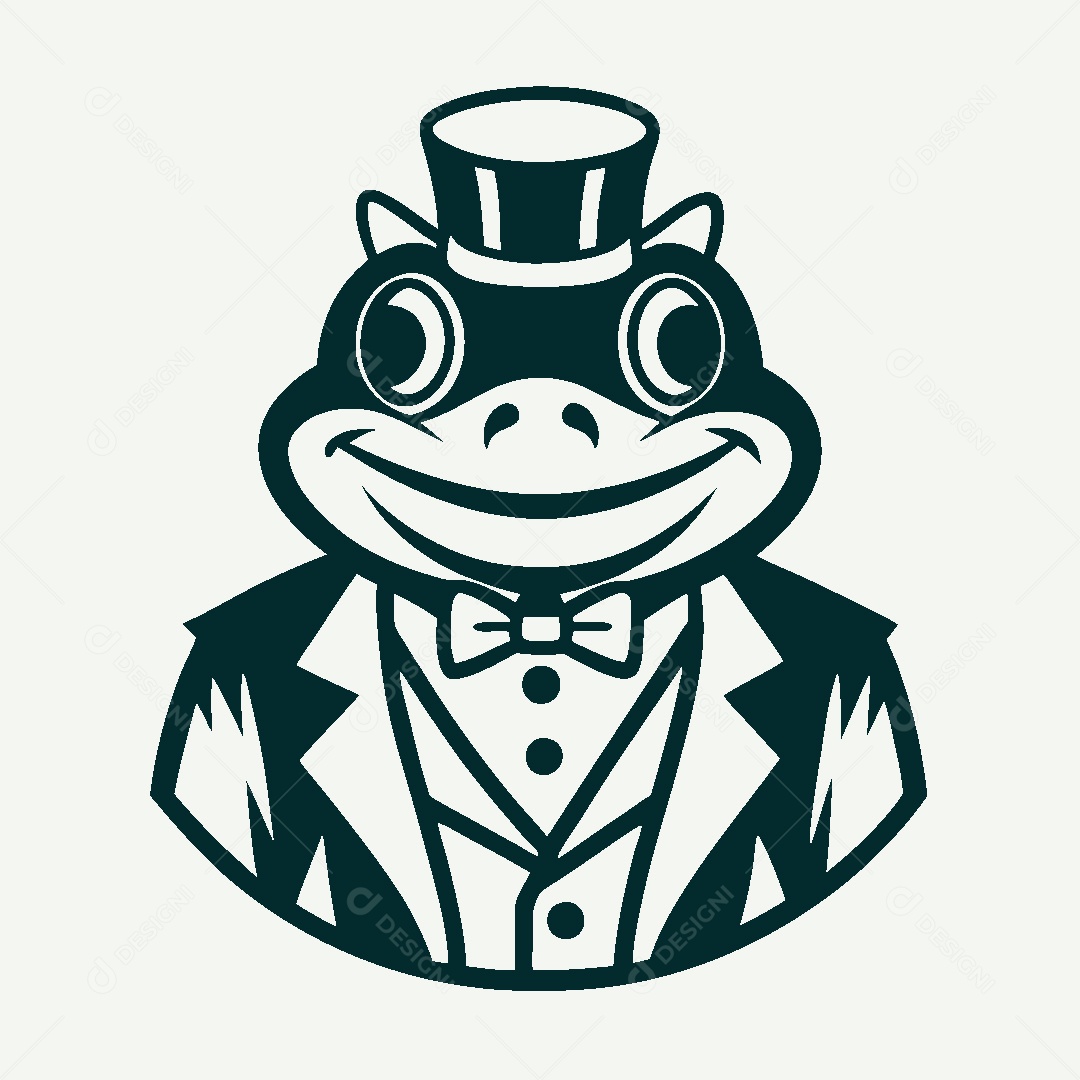 Modelo de Logo de Sapo Vetor EPS