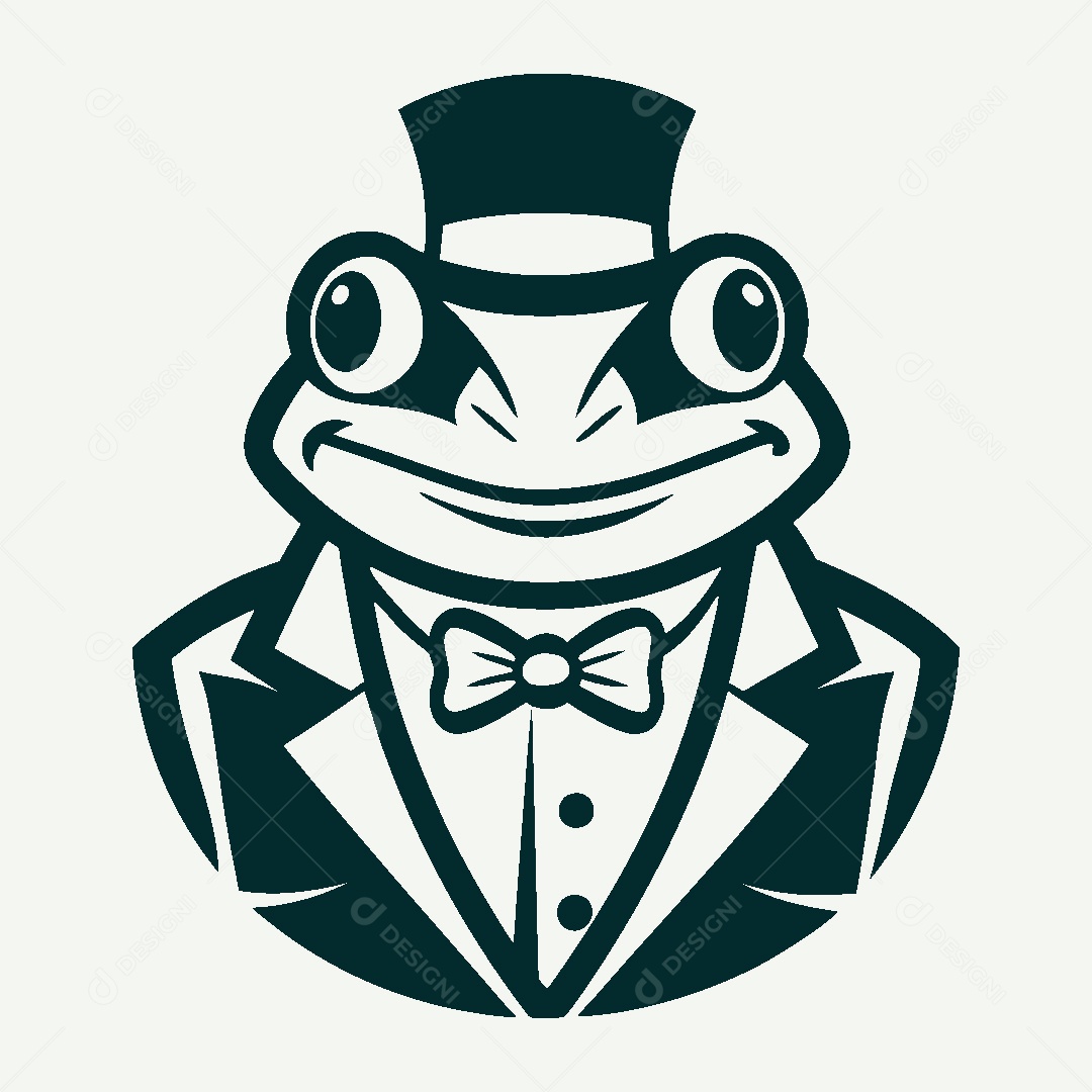 Modelo de Logo de Sapo Vetor EPS