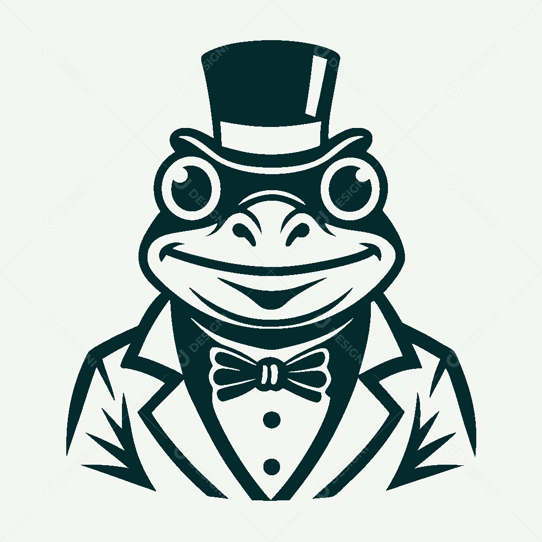 Modelo de Logo de Sapo Vetor EPS