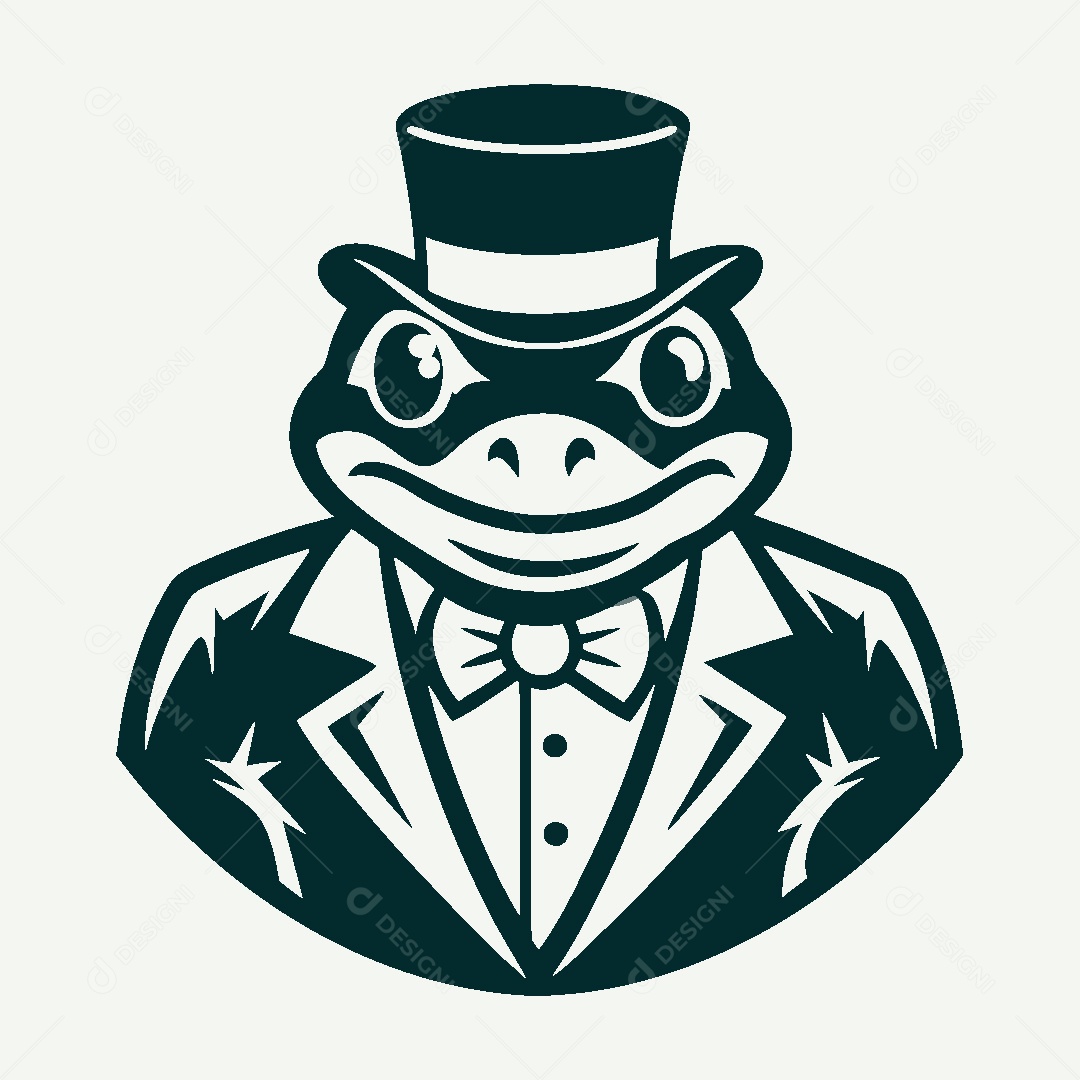 Modelo de Logo de Sapo Vetor EPS