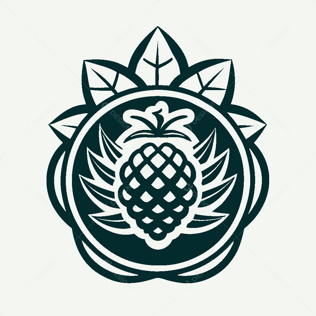 Modelo de Logo de Abacaxi Vetor EPS