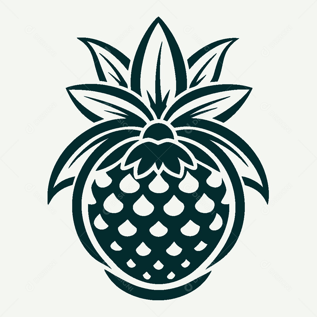 Modelo de Logo de Abacaxi Vetor EPS