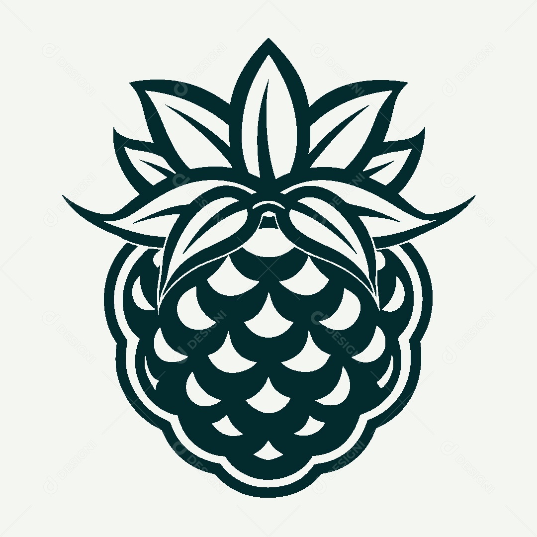 Modelo de Logo de Abacaxi Vetor EPS