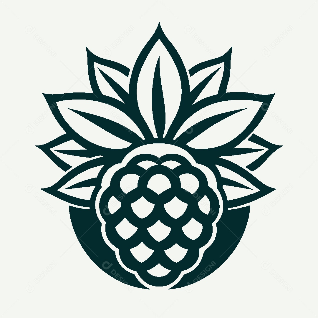 Modelo de Logo de Abacaxi Vetor EPS