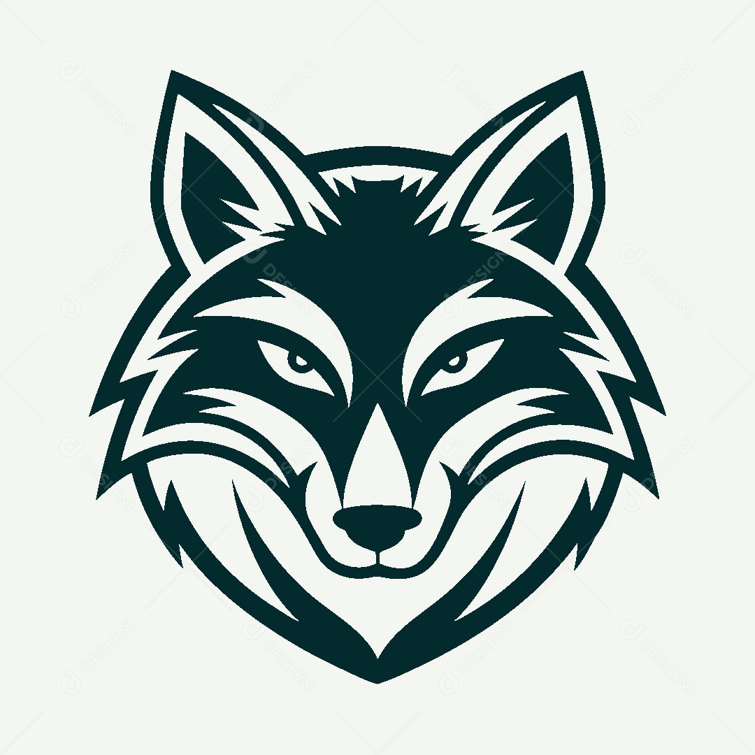 Modelo de Logo de Lobo Vetor EPS