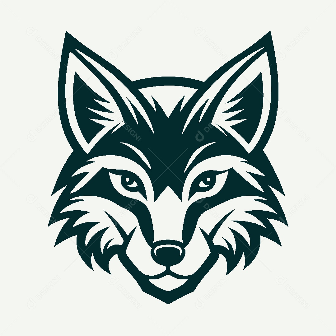 Modelo de Logo de Lobo Vetor EPS