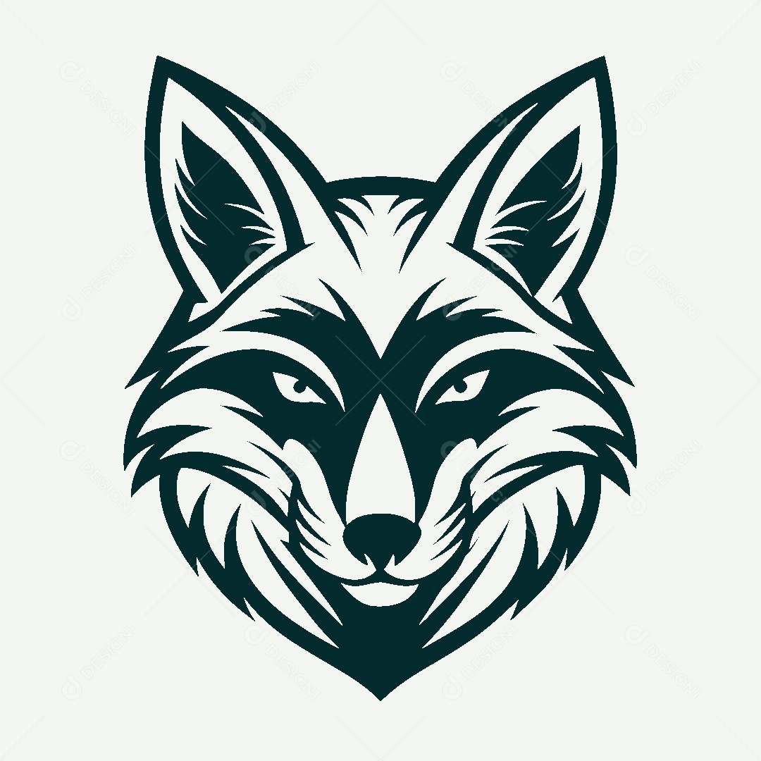 Modelo de Logo de Lobo Vetor EPS