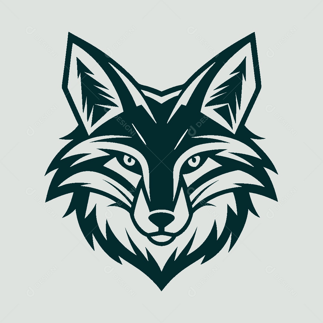 Modelo de Logo de Lobo Vetor EPS