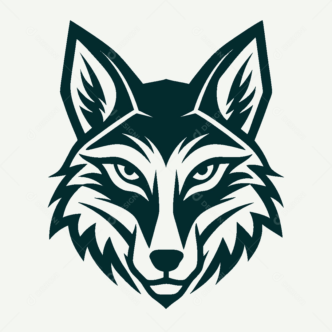 Modelo de Logo de Lobo Vetor EPS