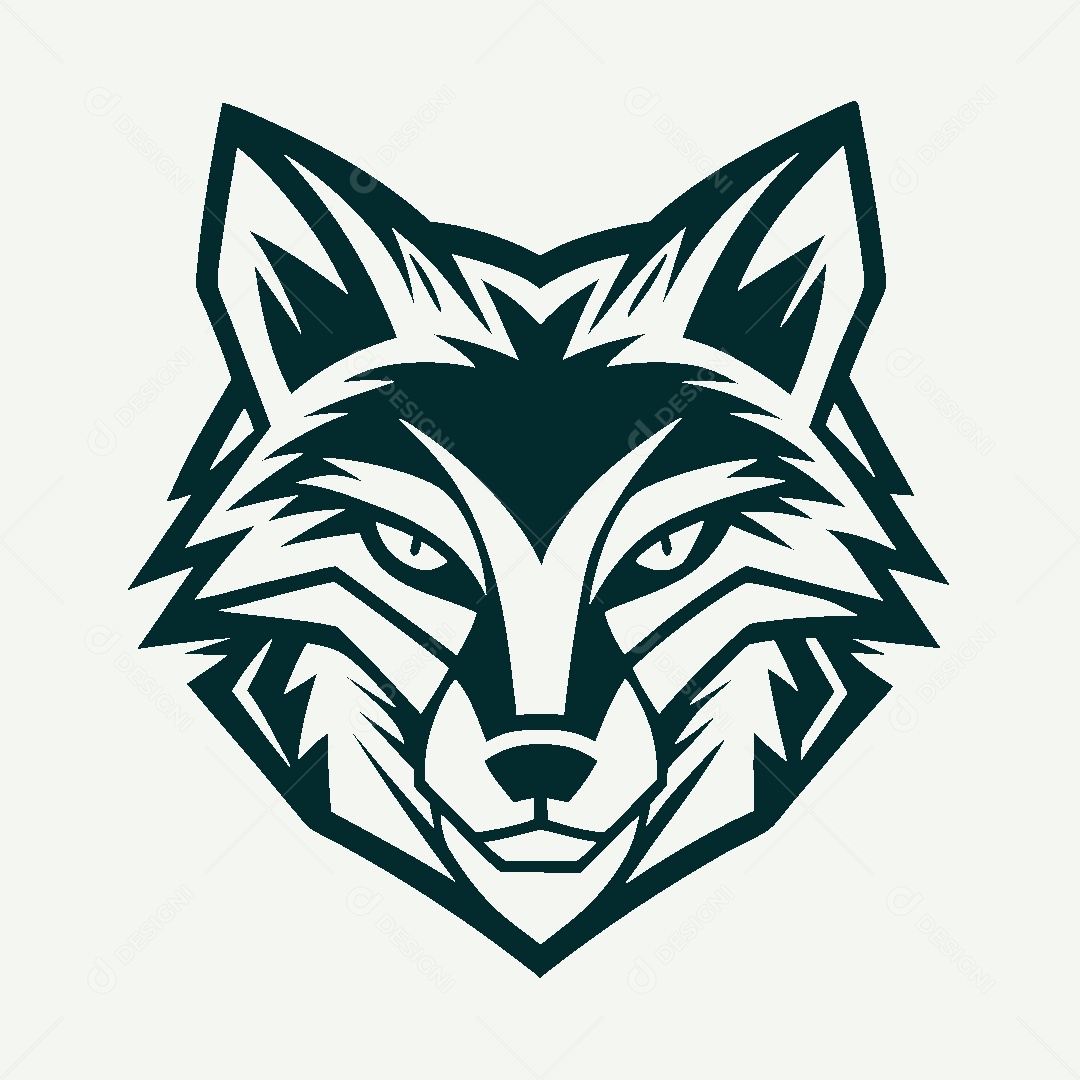 Modelo de Logo de Lobo Vetor EPS