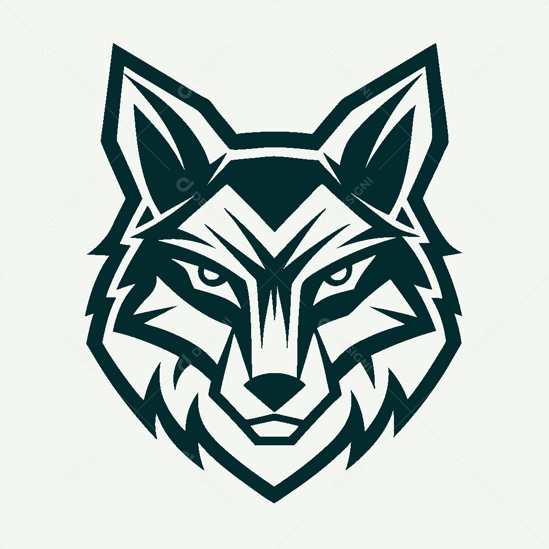 Modelo de Logo de Lobo Vetor EPS
