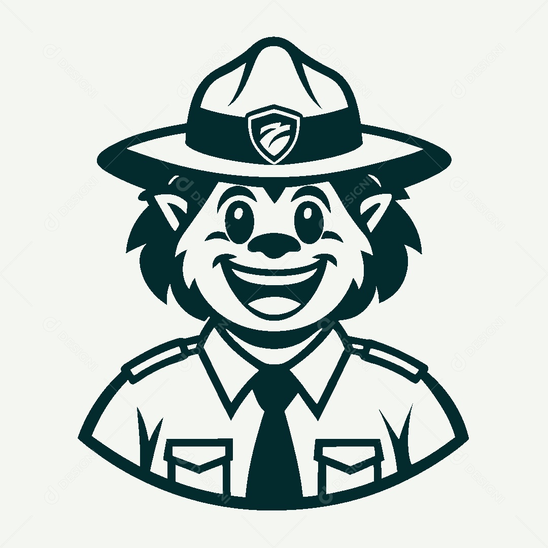 Modelo de Logo de Guarda Florestal Vetor EPS