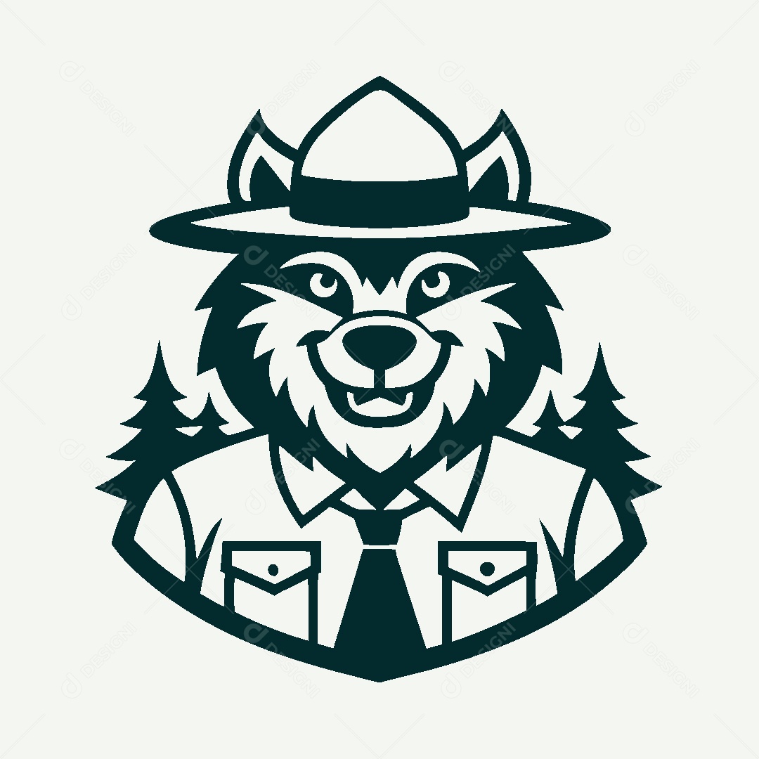 Modelo de Logo de Guarda Florestal Vetor EPS