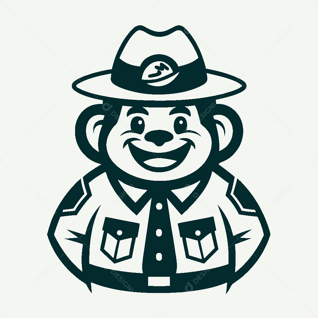 Modelo de Logo de Guarda Florestal Vetor EPS