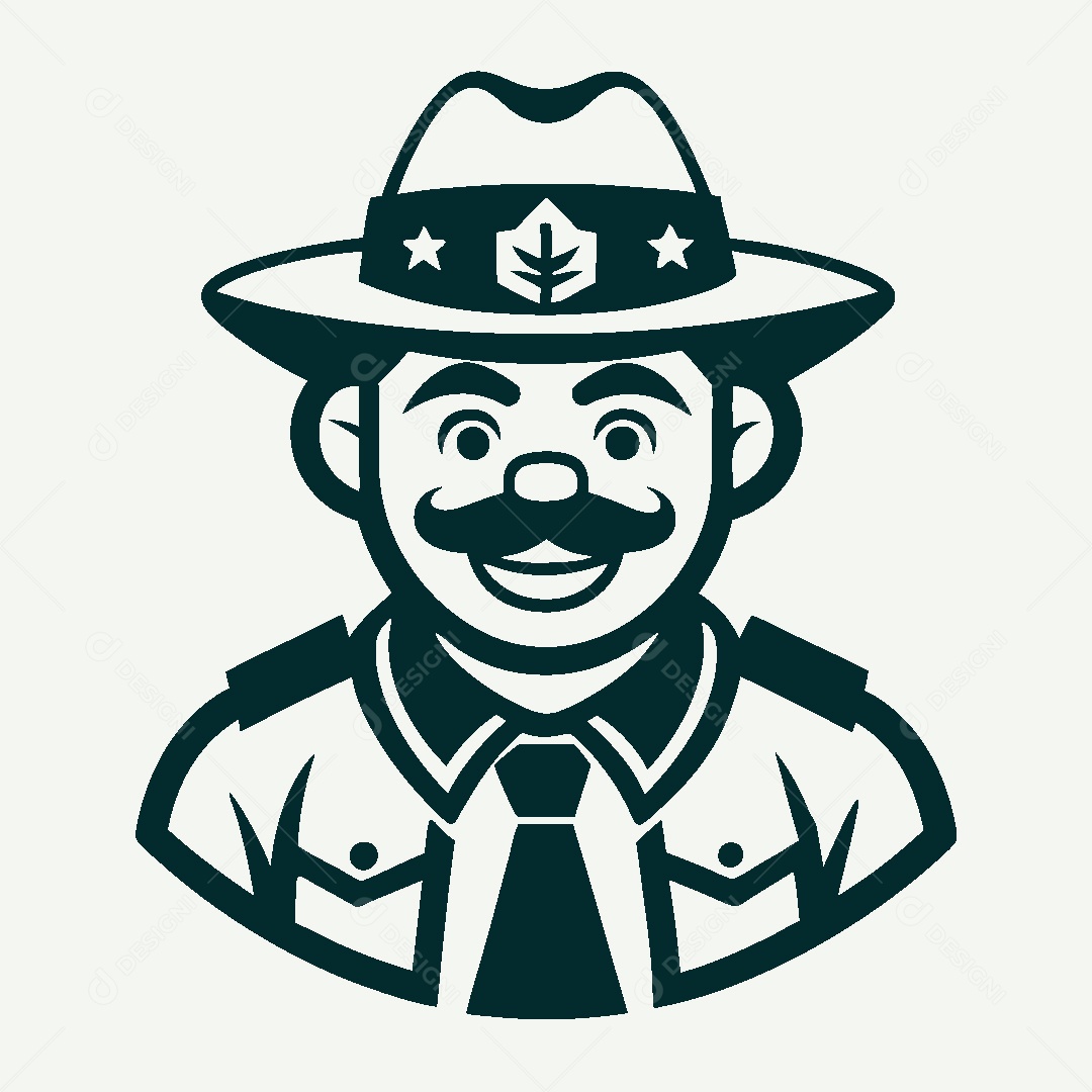 Modelo de Logo de Guarda Florestal Vetor EPS