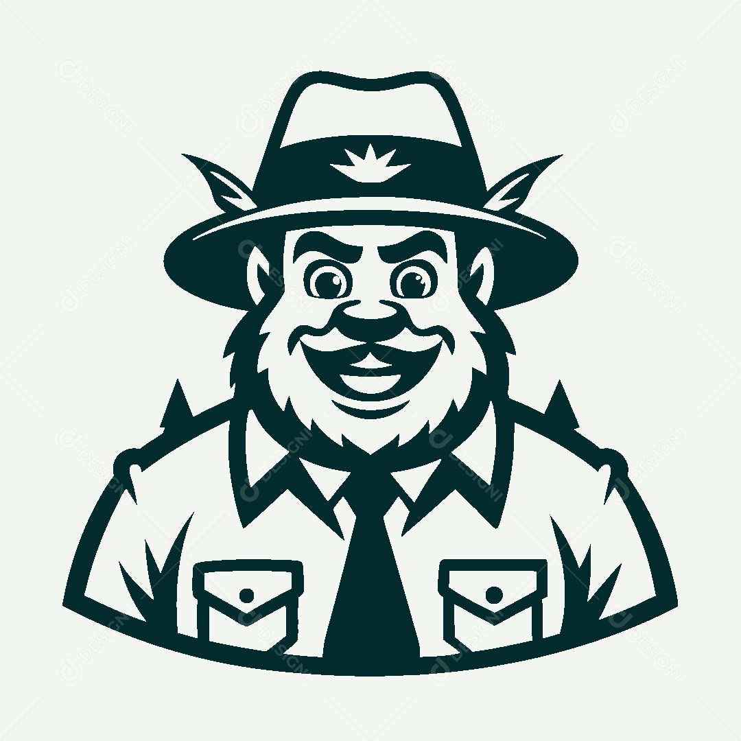 Modelo de Logo de Guarda Florestal Vetor EPS