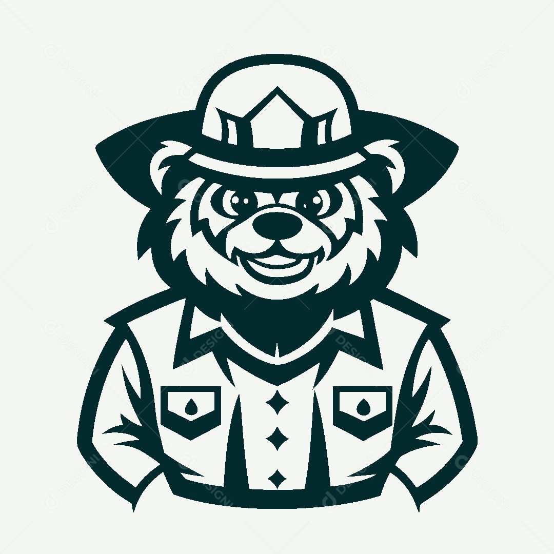 Modelo de Logo de Guarda Florestal Vetor EPS