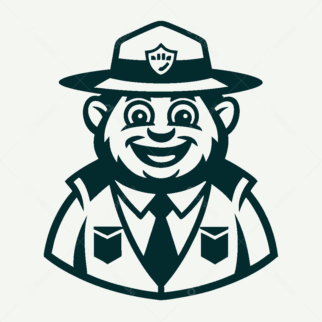 Modelo de Logo de Guarda Florestal Vetor EPS