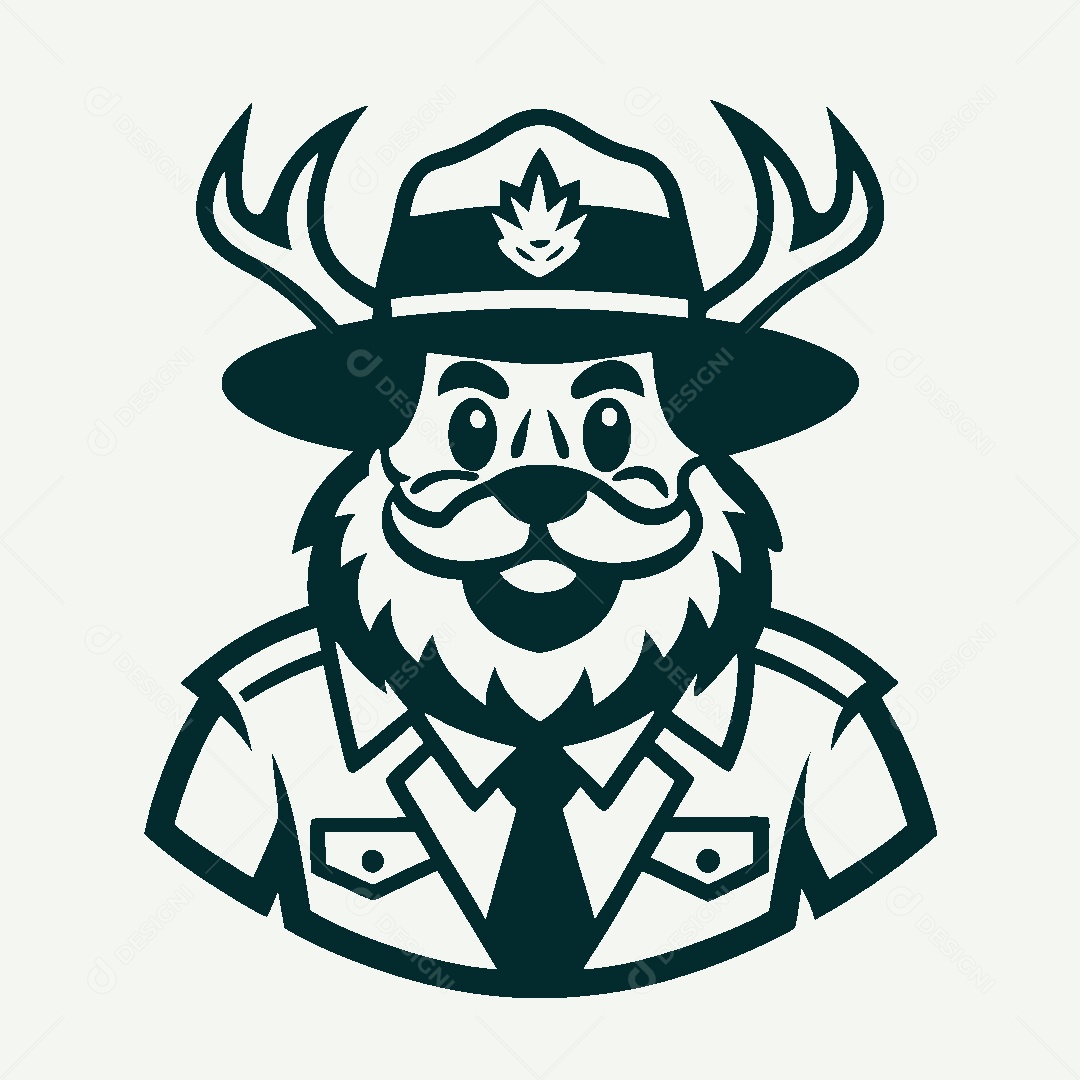 Modelo de Logo de Guarda Florestal Vetor EPS