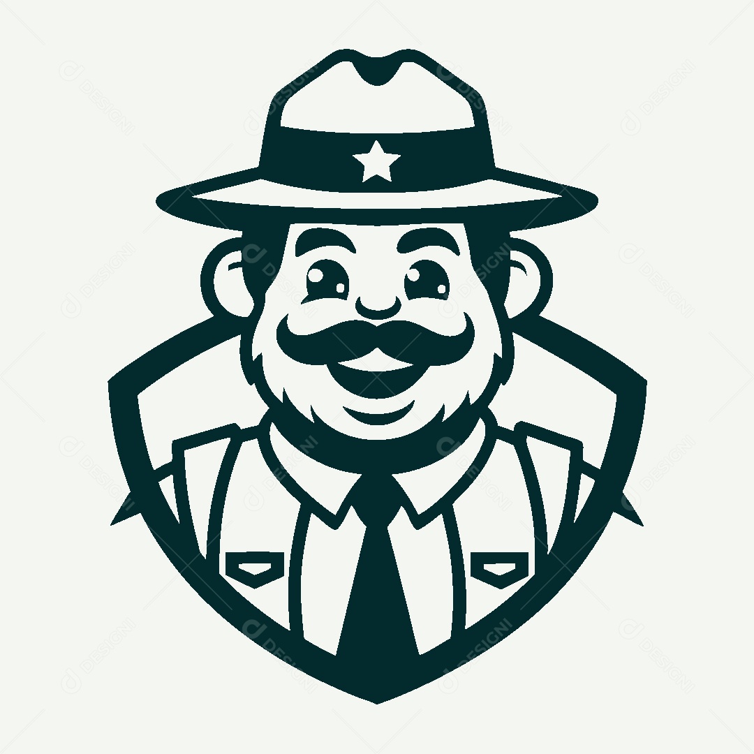 Modelo de Logo de Guarda Florestal Vetor EPS