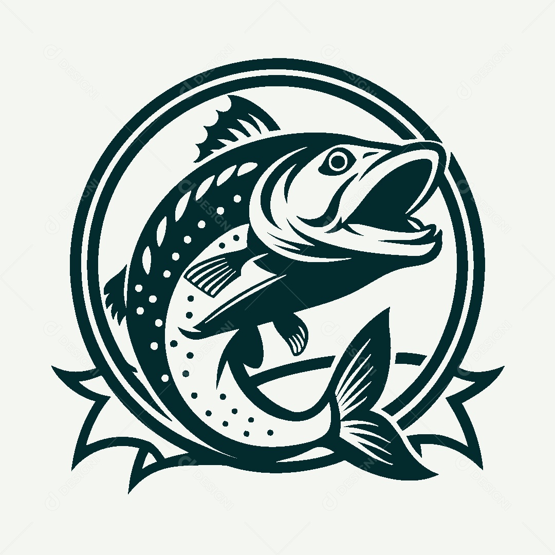 Modelo de Logo de Peixe Vetor EPS
