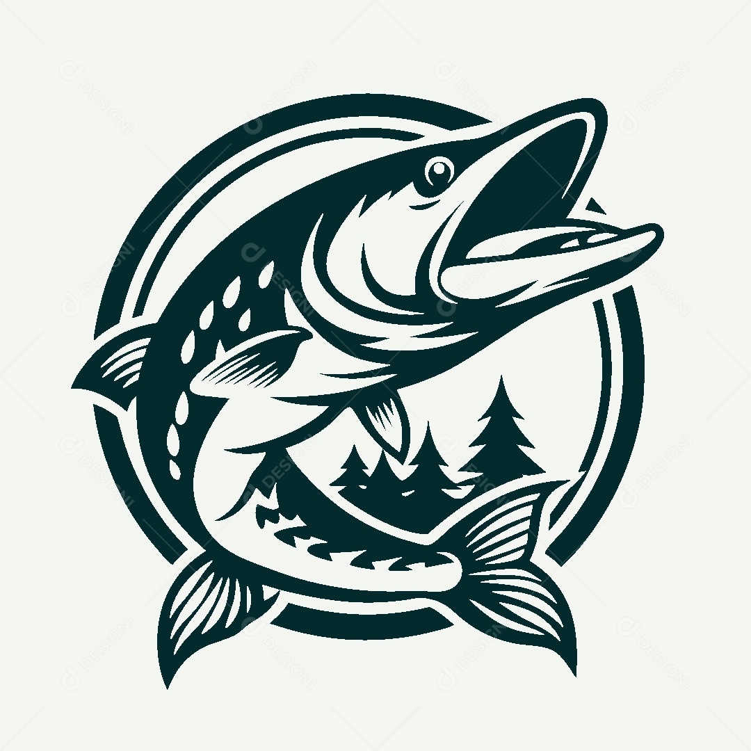 Modelo de Logo de Peixe Vetor EPS