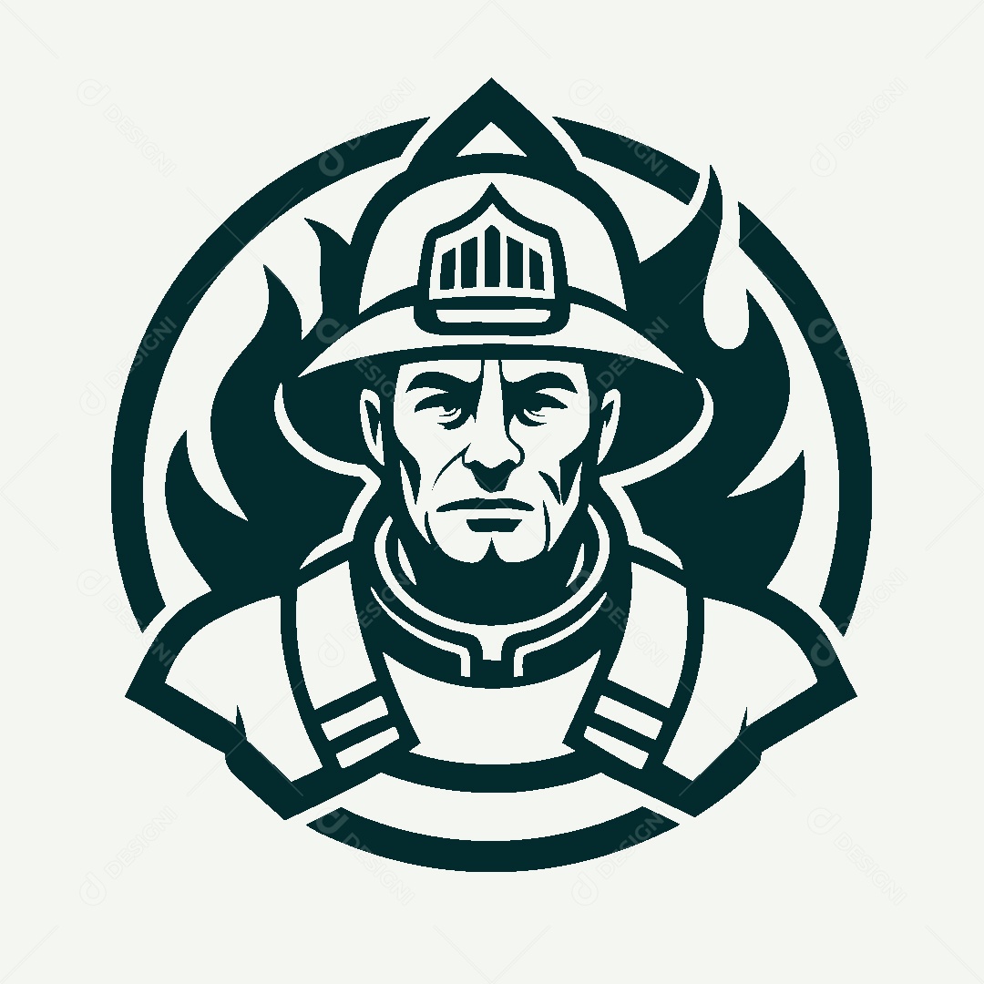 Modelo de Logo de Bombeiro Vetor EPS