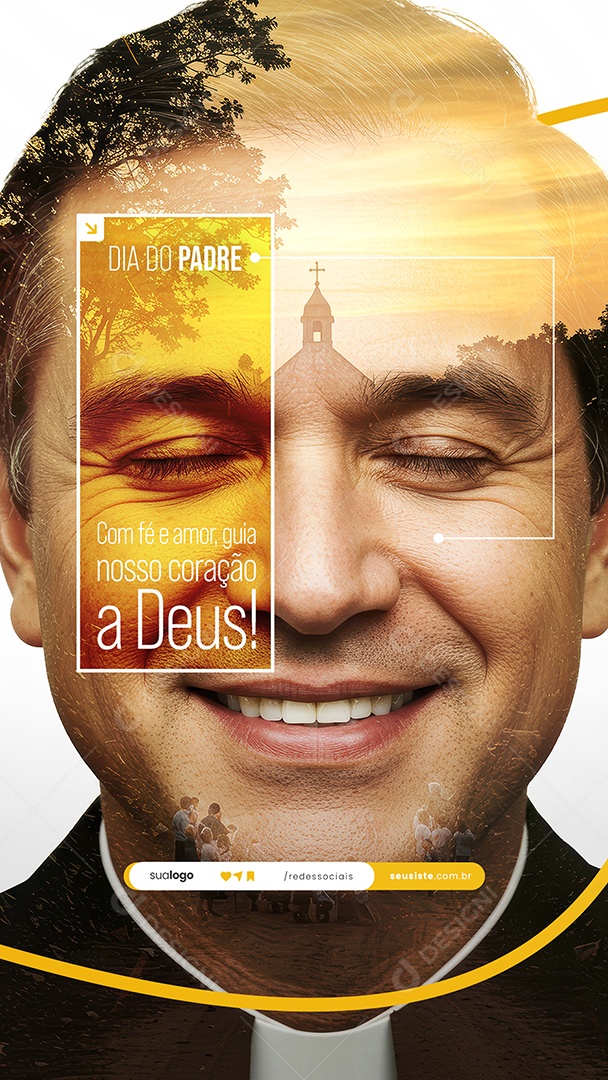 Story Dia do Padre 04 de Agosto Social Media PSD Editável