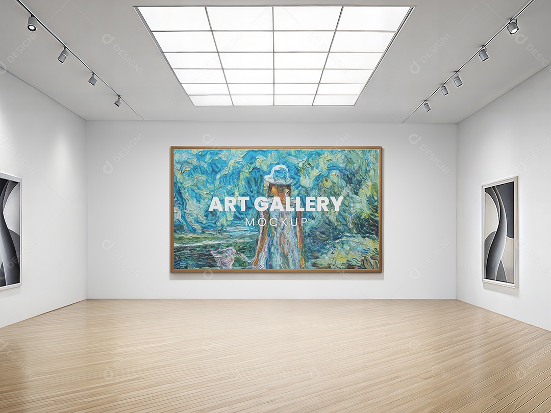 Mockup Galeria de Arte PSD Editável