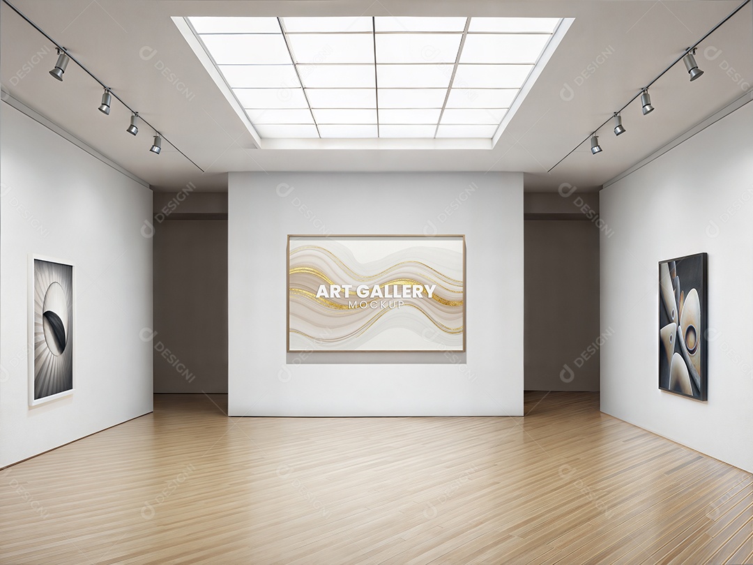 Mockup Galeria de Arte PSD Editável