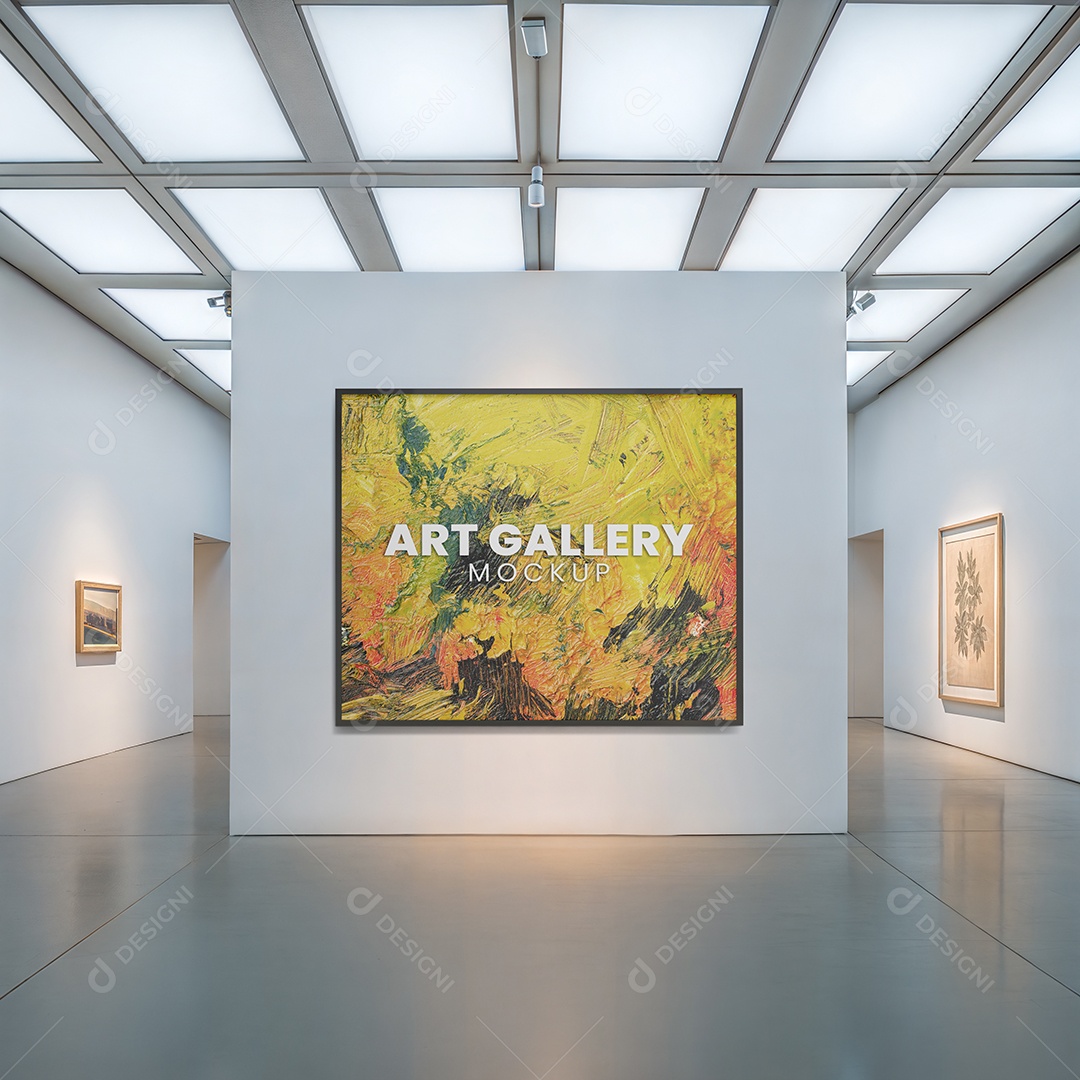 Mockup Galeria de Arte PSD Editável