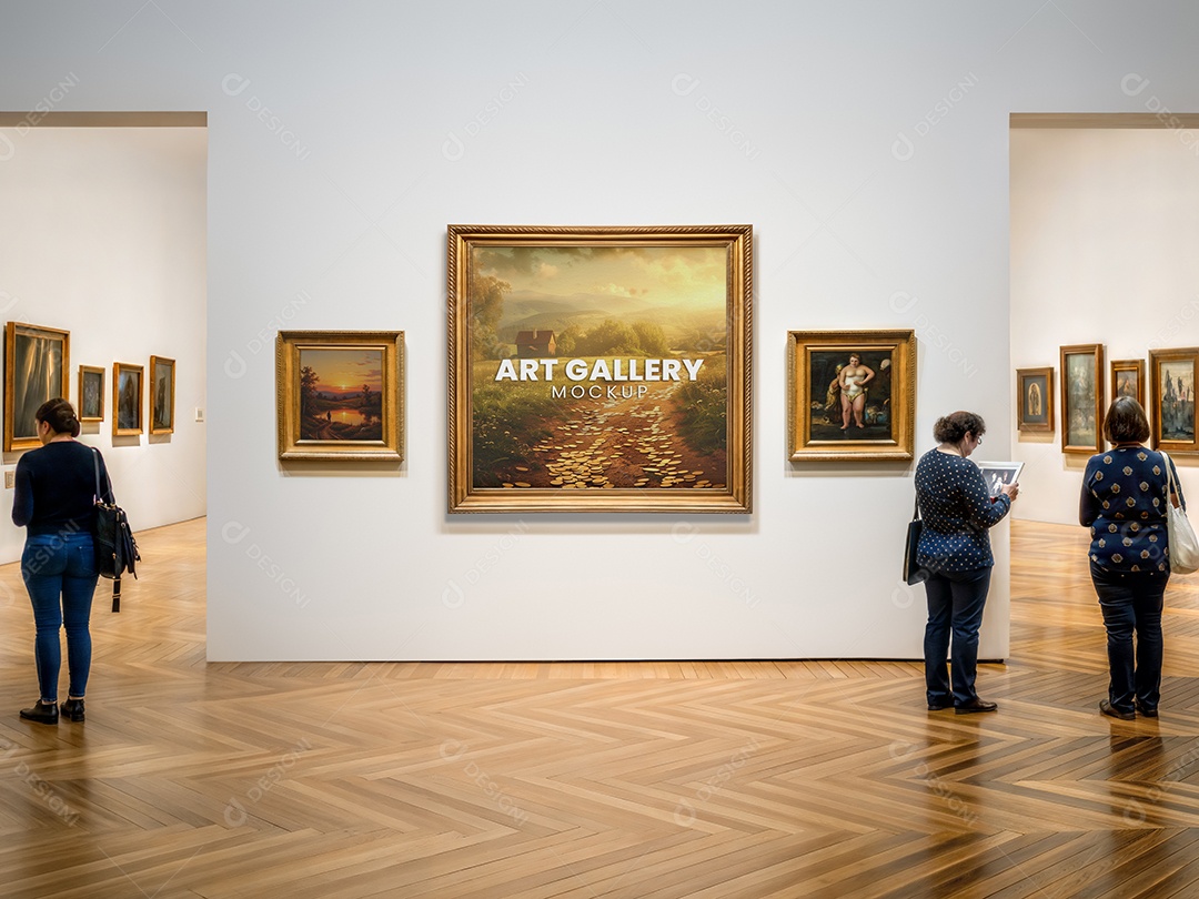 Galeria de Arte Mockup PSD Editável