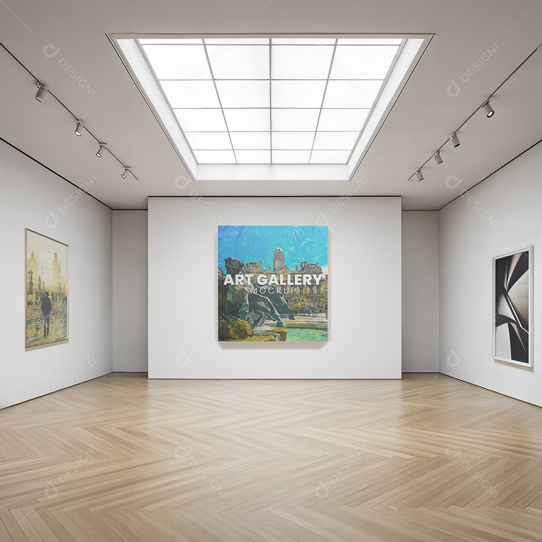 Galeria de Arte Mockup PSD Editável
