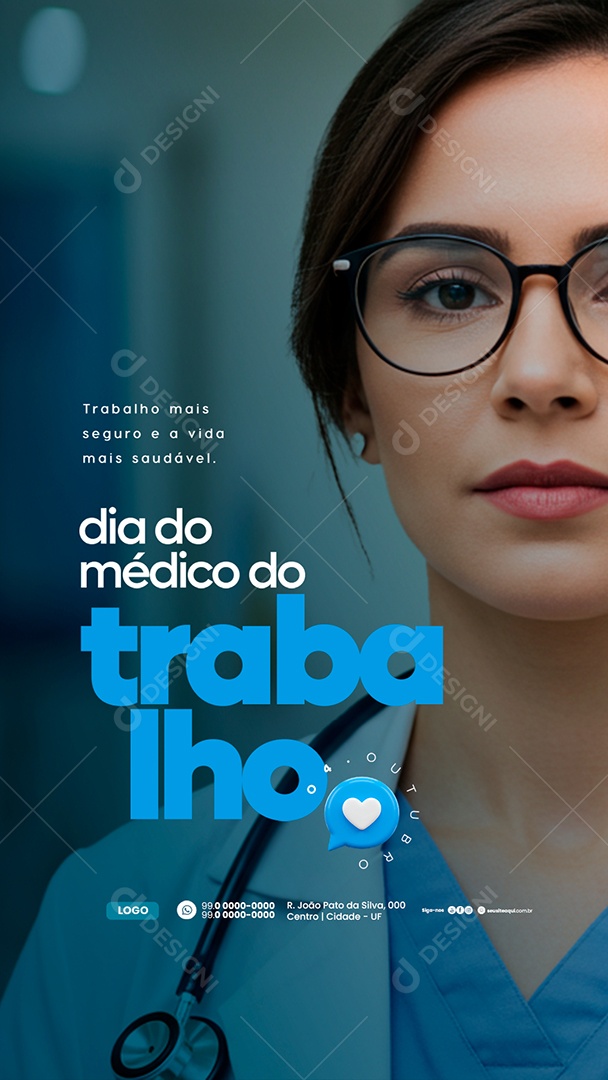 Story Dia do Médico do Trabalho 04 de Outubro Social Media PSD Editável