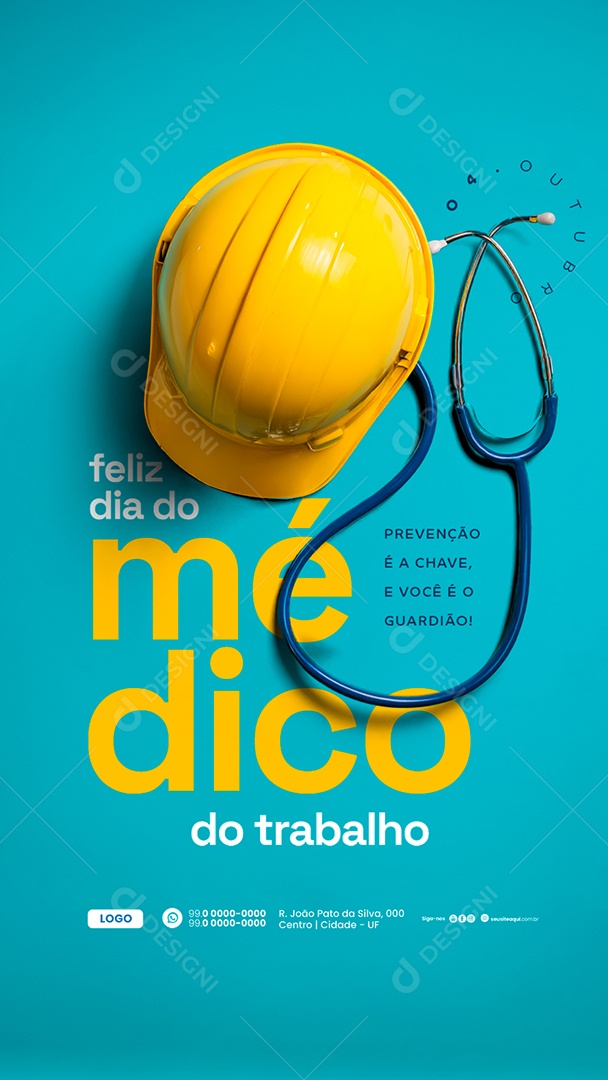 Story Feliz Dia do Médico do Trabalho 04 de Outubro Social Media PSD Editável