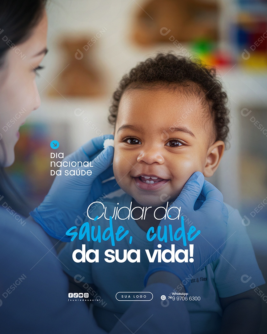 Dia Nacional da Saúde 05 de Agosto Social Media PSD Editável