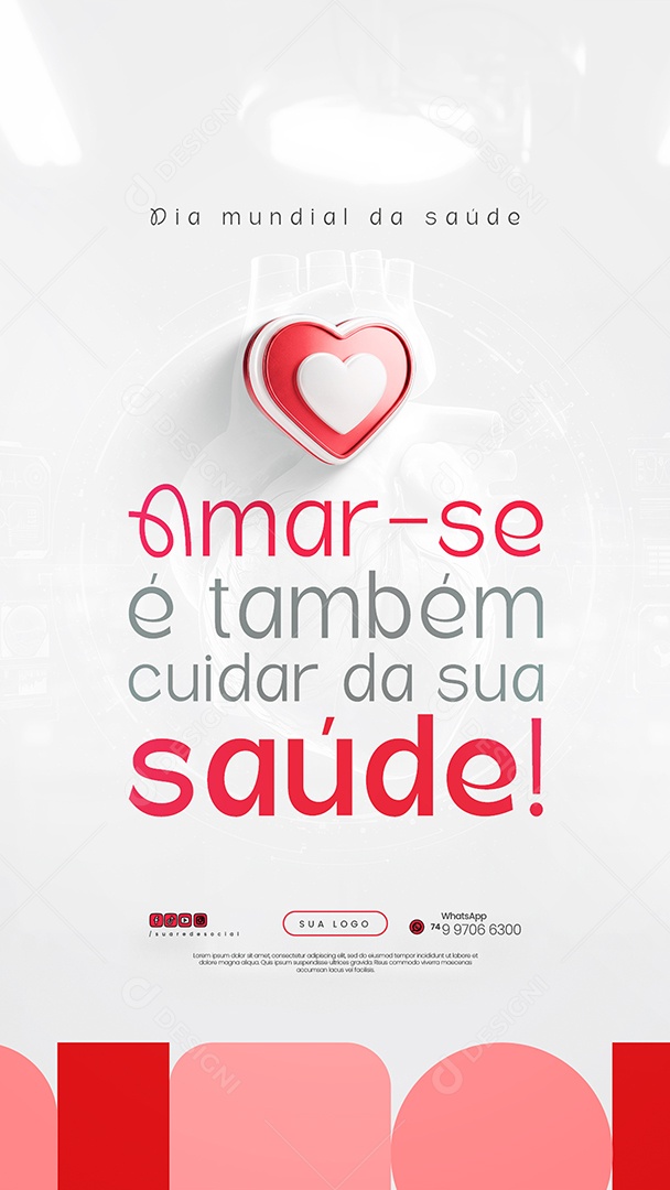 Story Dia Nacional da Saúde 05 de Agosto Social Media PSD Editável