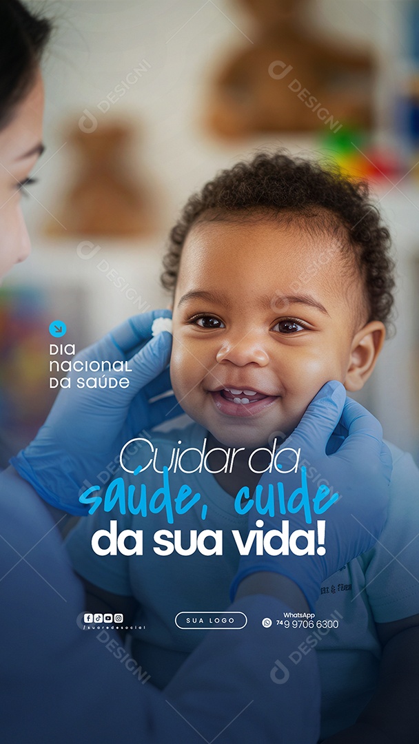 Story Dia Nacional da Saúde 05 de Agosto Social Media PSD Editável