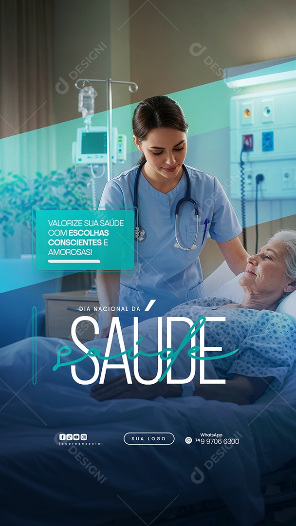 Story Dia Nacional da Saúde 05 de Agosto Social Media PSD Editável