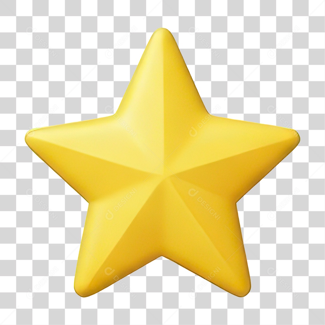 Estrela Dourada Decorativa de Natal PNG Transparente