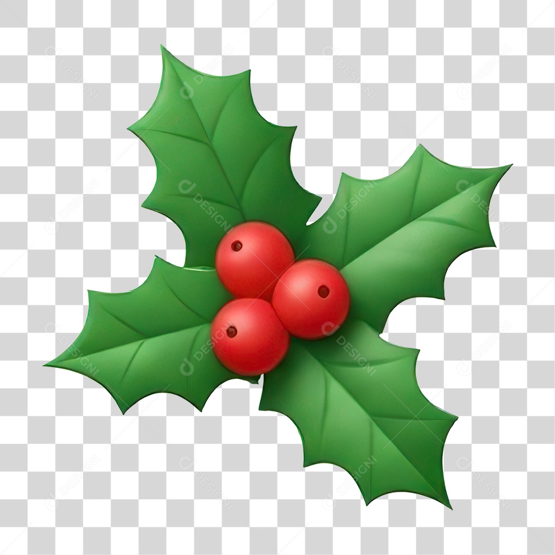 Folhas Natalinas Decorativas PNG Transparente