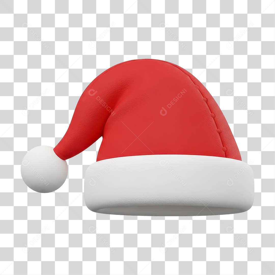 Chapéu Clássico de Papai Noel PNG Transparente