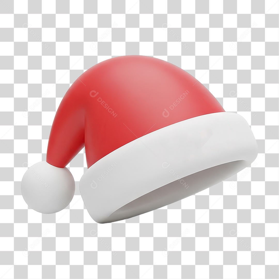 Chapéu Clássico de Papai Noel PNG Transparente