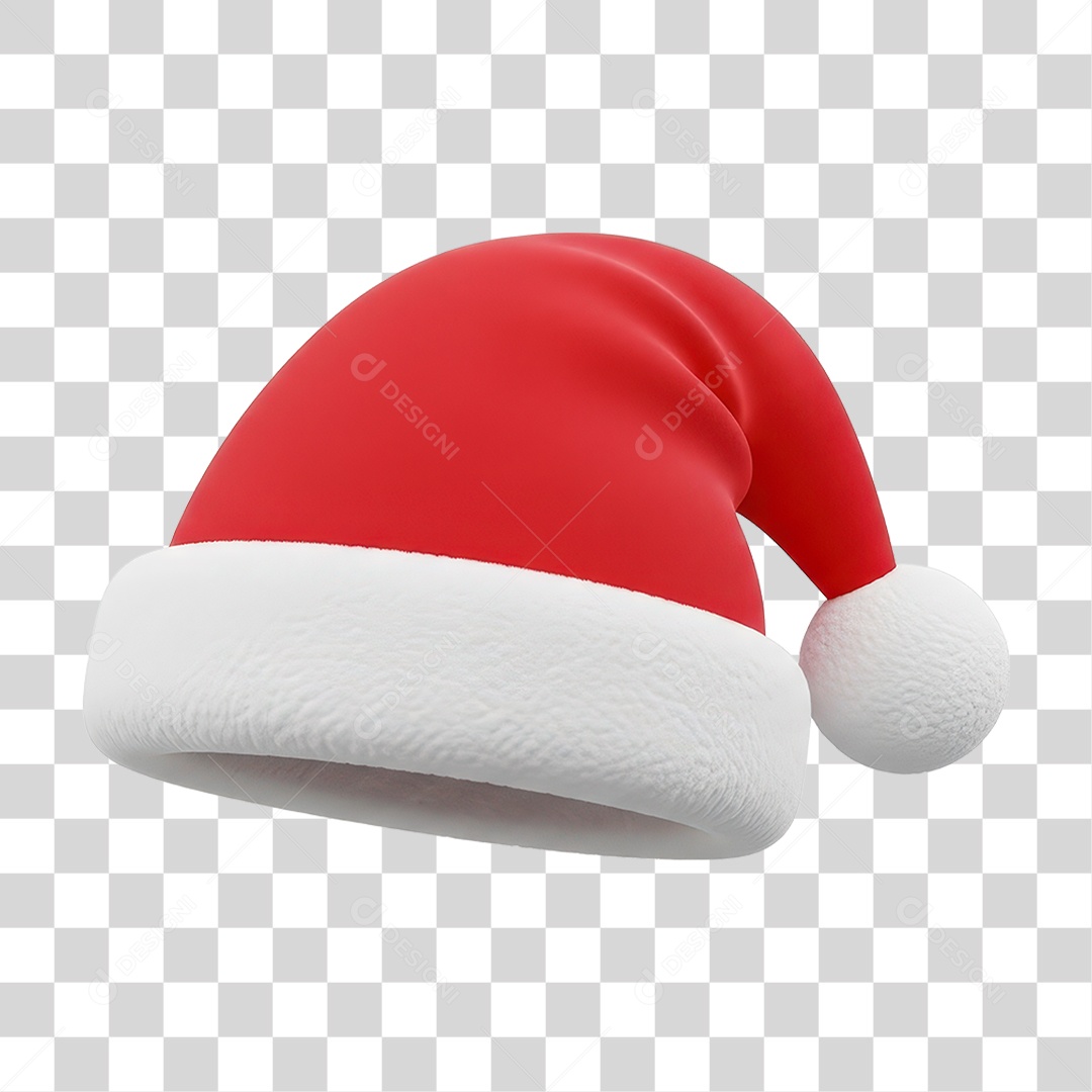 Chapéu Clássico de Papai Noel PNG Transparente