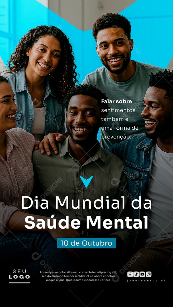 Story Dia da Mundial da Saúde Mental 10 de Outubro Social Media PSD Editável