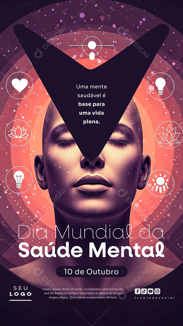 Story Dia da Mundial da Saúde Mental 10 de Outubro Social Media PSD Editável
