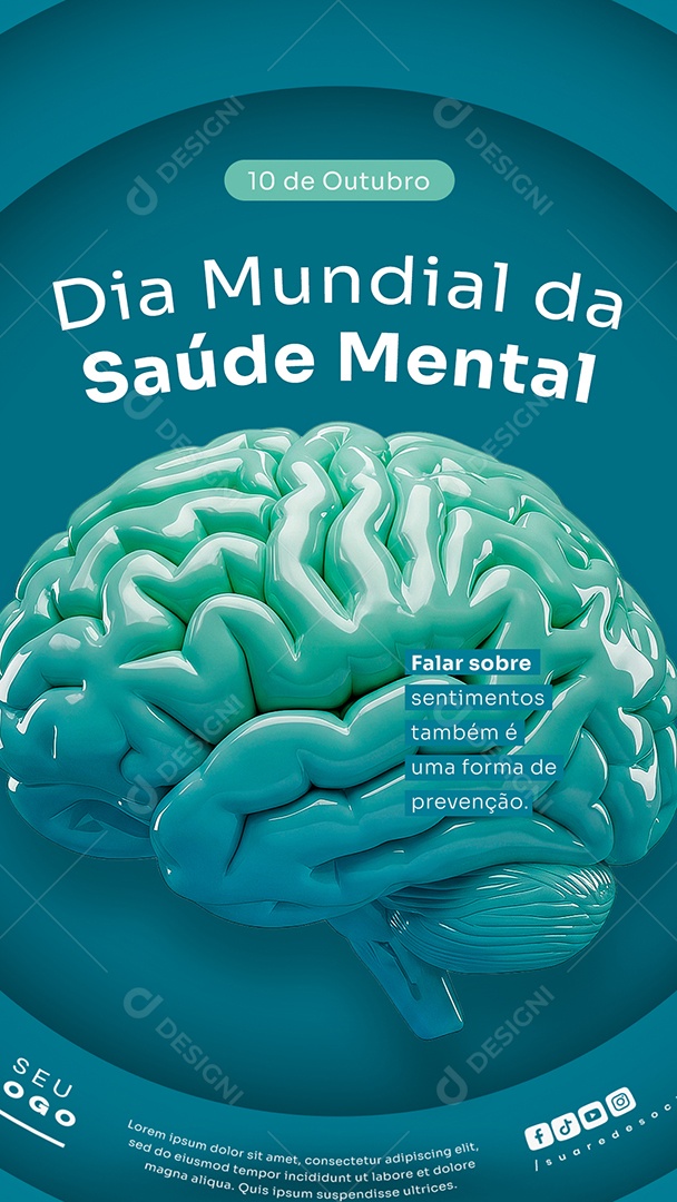 Story Dia da Mundial da Saúde Mental 10 de Outubro Social Media PSD Editável