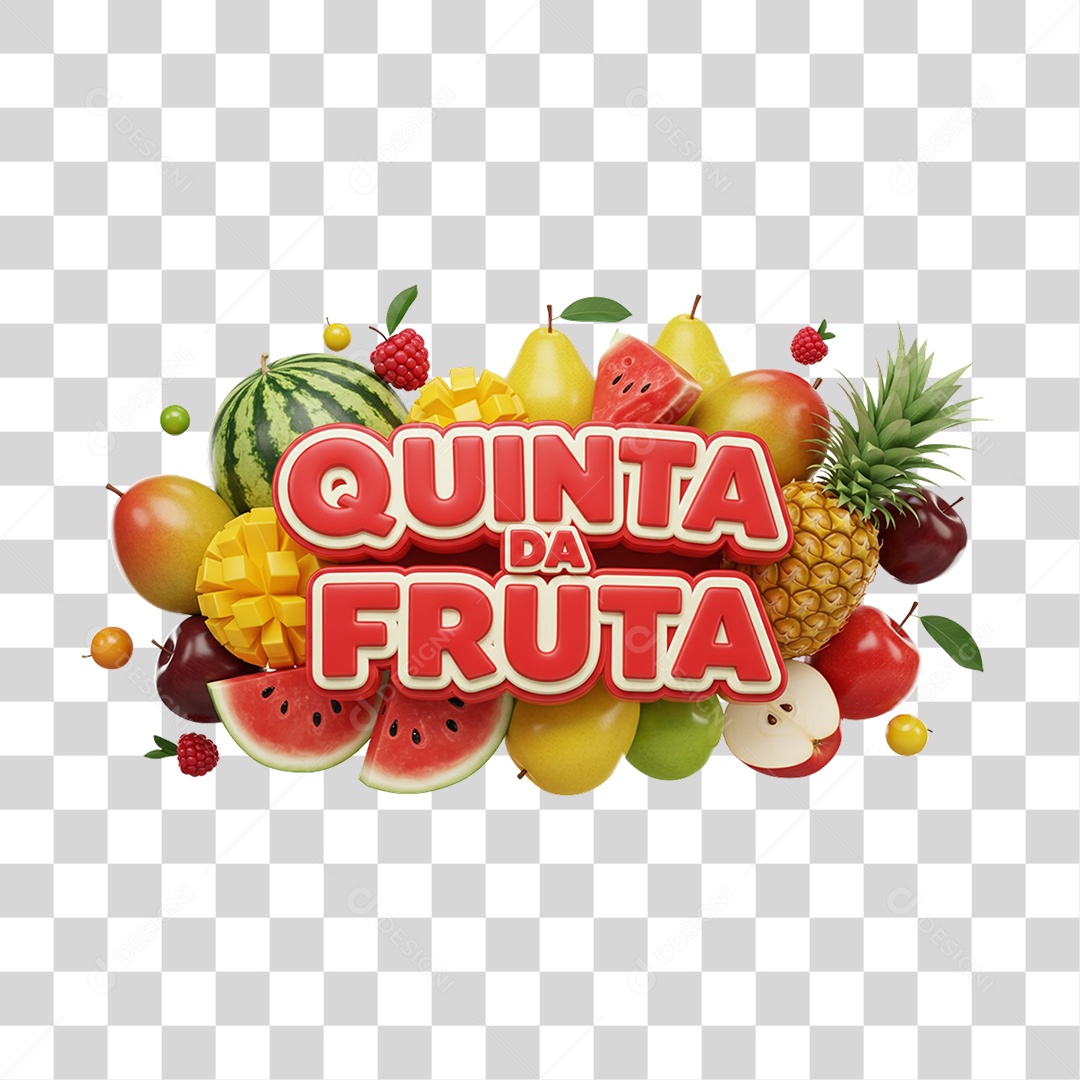 Selo 3D Quinta da Fruta PNG Transparente