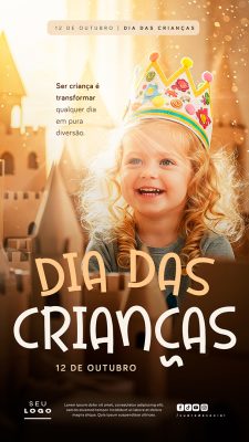 Story Dia das Crianças 12 de Outubro Social Media PSD Editável