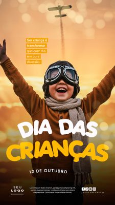 Story Dia das Crianças 12 de Outubro Social Media PSD Editável